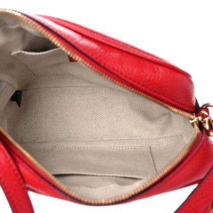 Gucci Pebbled Calfskin Small Soho Disco Bag Tabasco Red 5 of 12