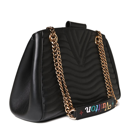 Louis Vuitton Calfskin New Wave Chain Tote Black 3 of 11