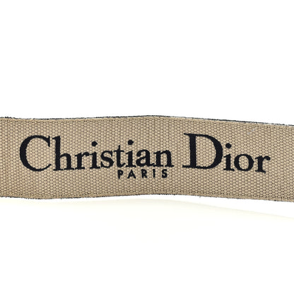Christian Dior Canvas Embroidered Shoulder Strap Blue 3 of 4