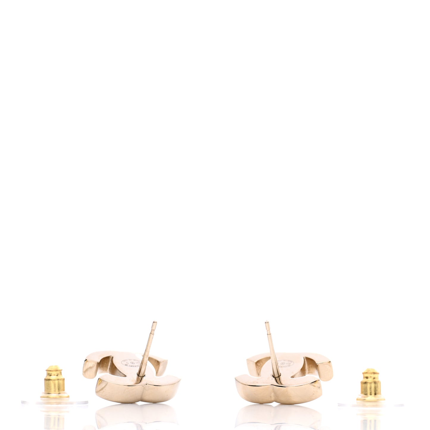 Metal CC Turnlock Earrings Gold