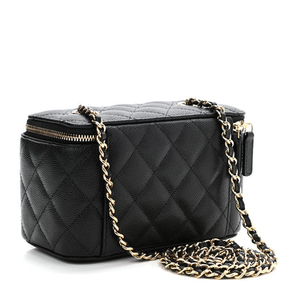 Chanel Caviar Quilted Small Vanity Case With Chain Black 3 of 11