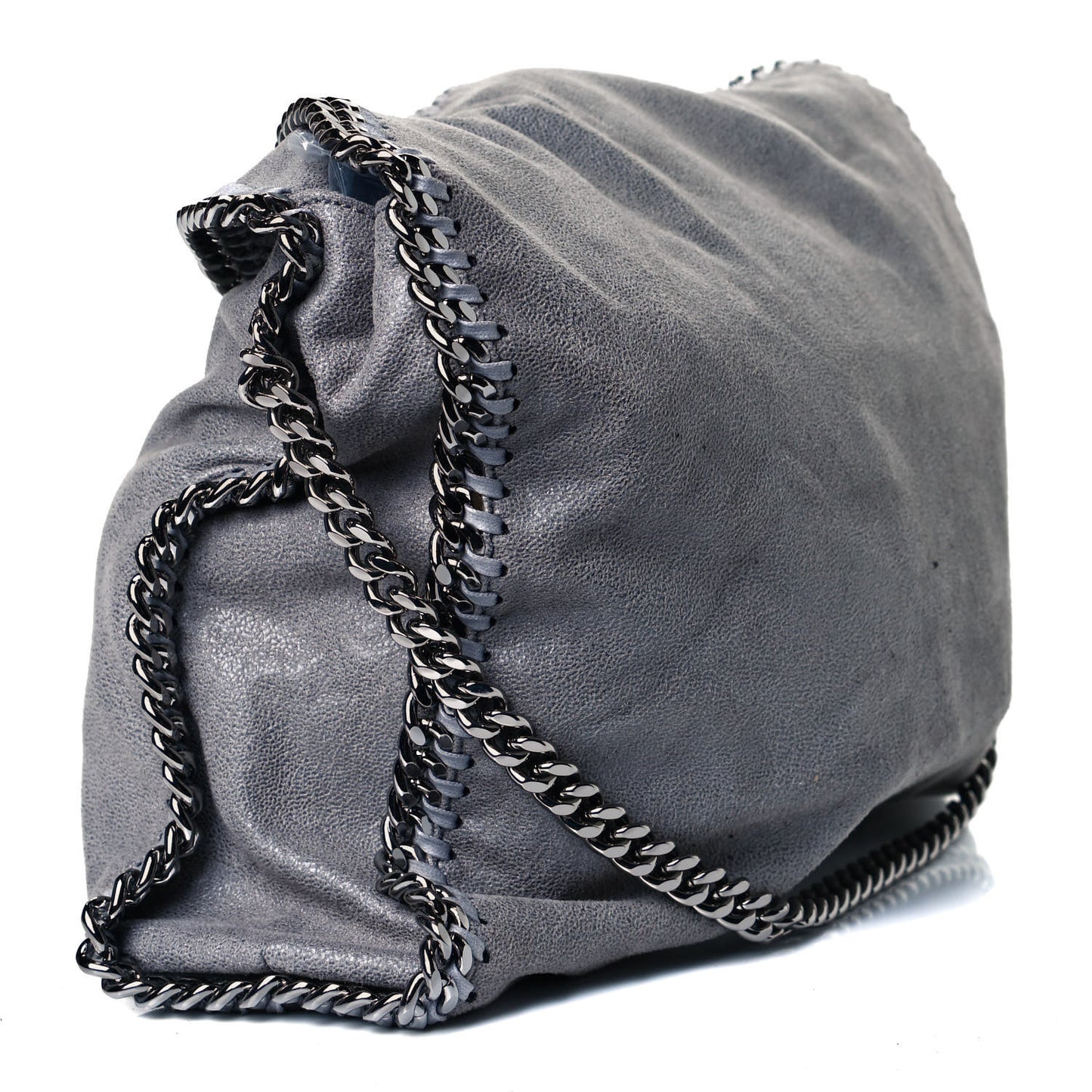 Shaggy Deer Falabella Fold Over Tote Grey