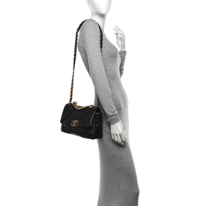 Chanel Lambskin Quilted Medium Chanel 19 Flap Black 2 of 10
