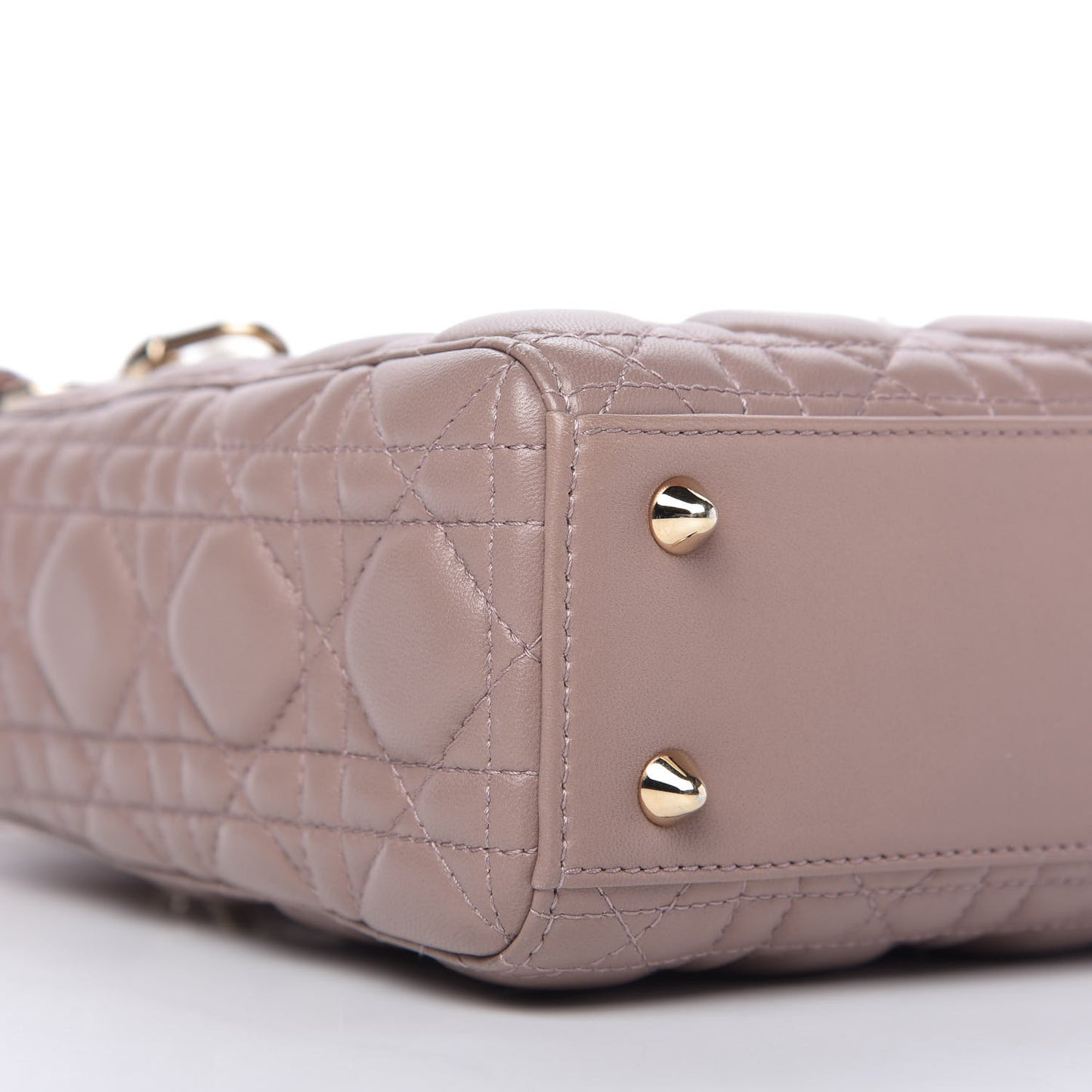 Lambskin Cannage Small Lucky Badges My Lady Dior Taupe