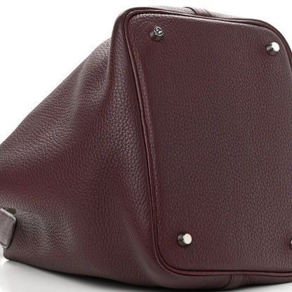 Hermes Taurillon Clemence Picotin Lock 22 MM Bordeaux 9 of 10