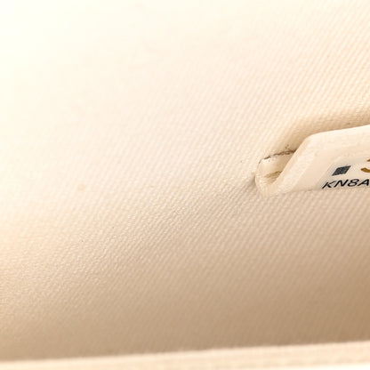Chanel Lambskin Chevron Stitched Flap White Black 7 of 12