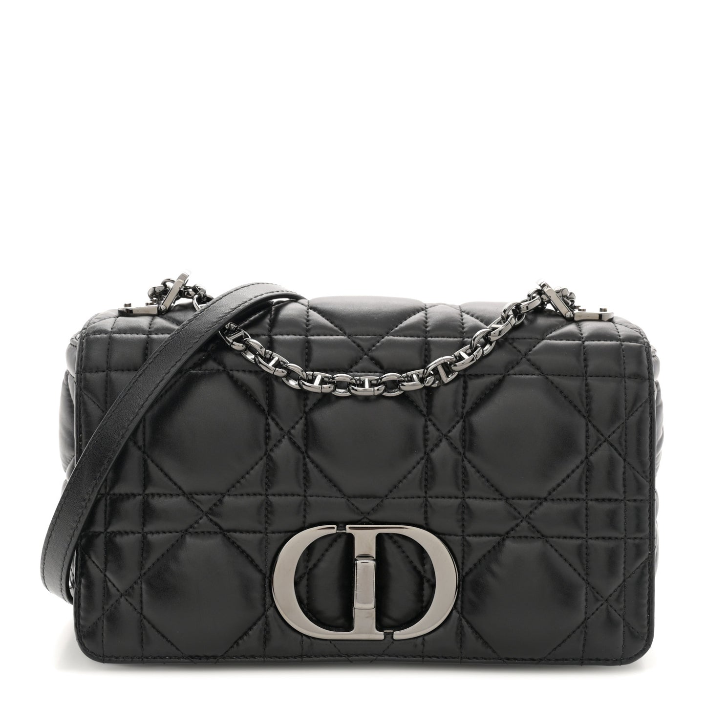 Calfskin Macrocannage Medium Caro Bag Black
