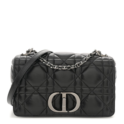 Christian Dior Calfskin Macrocannage Medium Caro Bag Black 1 of 11