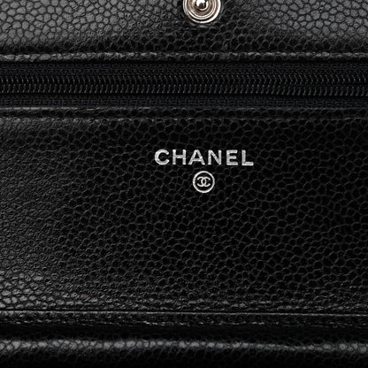 Chanel Caviar Quilted Wallet On Chain WOC Black 6 of 10