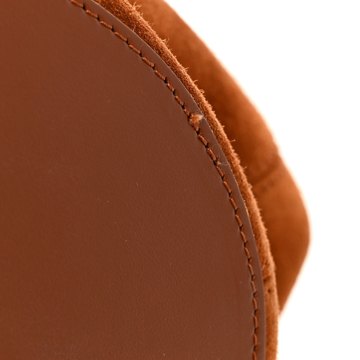 Suede Calfskin Mini Lotus Tote Caramel