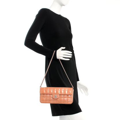 Chanel Patent East West Chocolate Bar Flap Pink 2 of 7