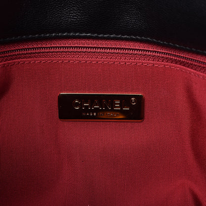 Chanel Shiny Goatskin Quilted Large Chanel 19 Flap Black 8 of 10