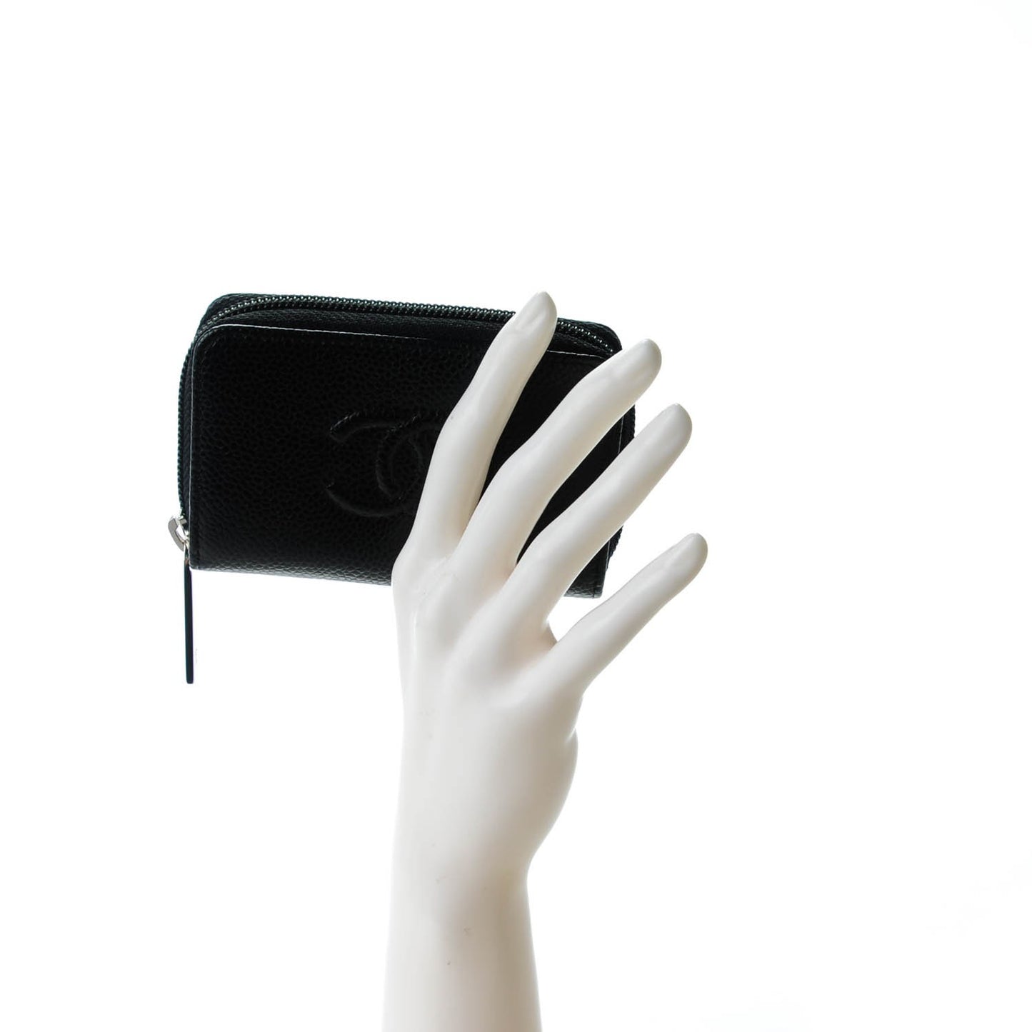 Caviar Timeless CC Zip Around Coin Purse Black