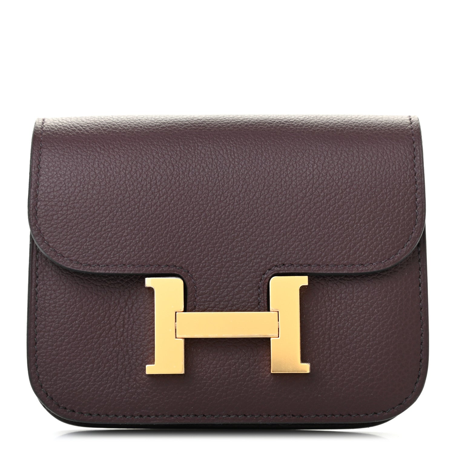 Hermes Evercolor Constance Slim Wallet Rouge Sellier 1 of 8