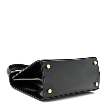Salvatore Ferragamo Brushed Off Calfskin Small Iconic Top Handle Black 3 of 11