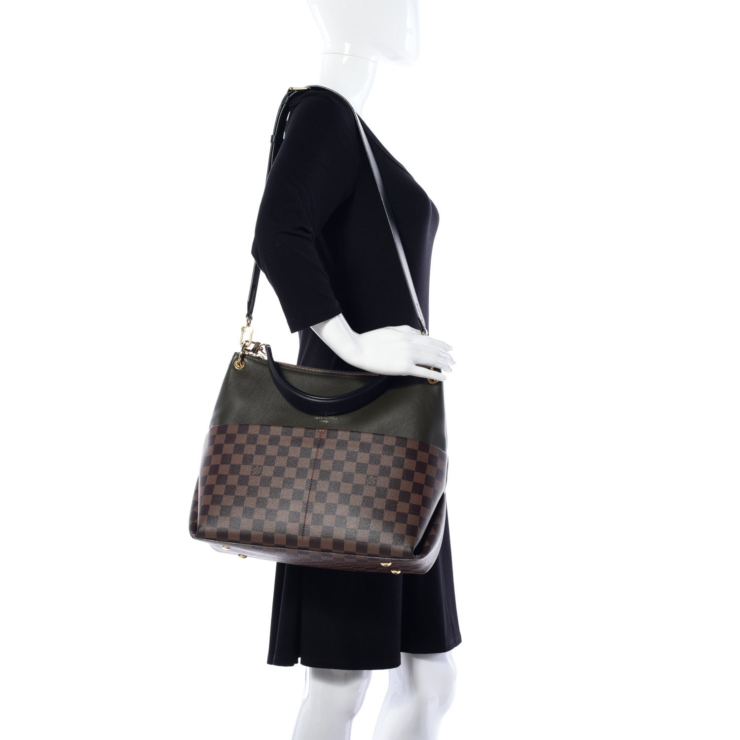 Louis Vuitton Damier Ebene Calfskin Maida Khaki 3 of 11