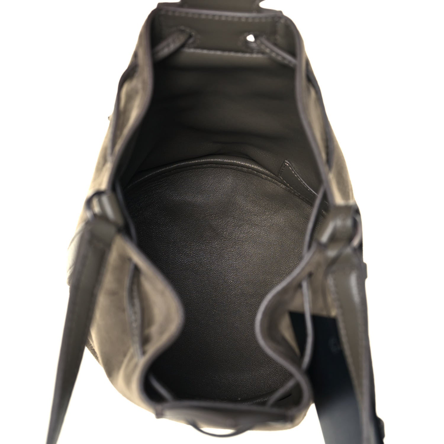 Saint Laurent Suede Calfskin Small Anja Bucket Grey 5 of 12