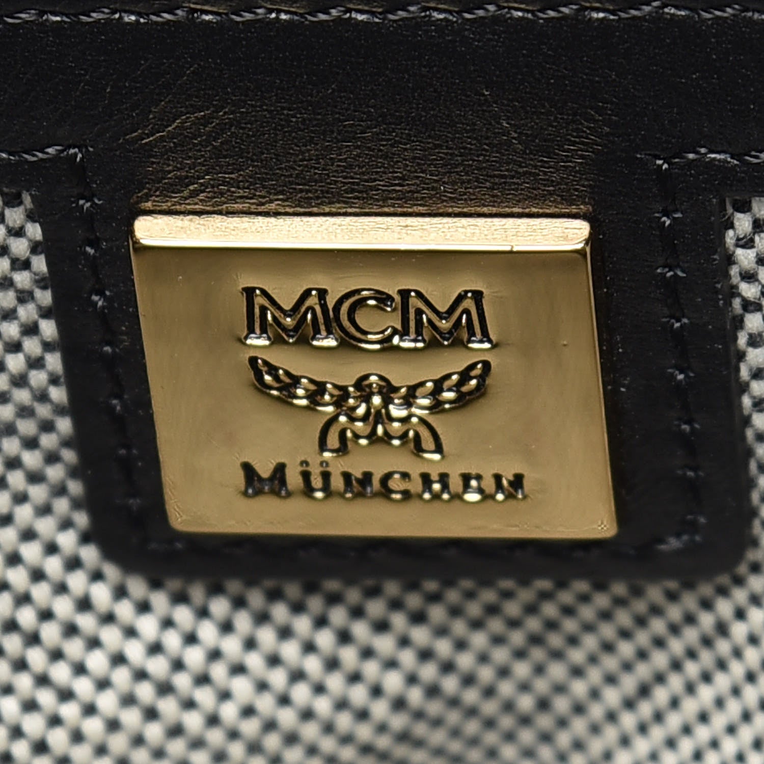 MCM Visetos Medium Kathy Double Zip Tote Cognac Black 9 of 13