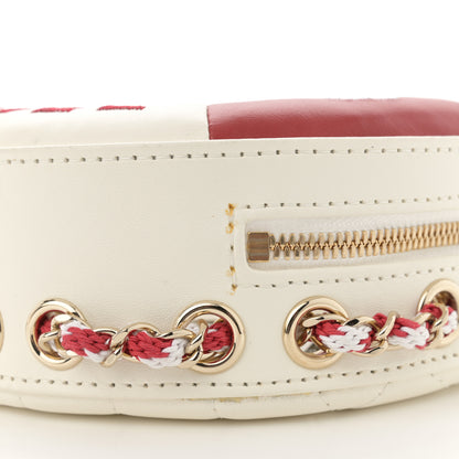 Chanel Lambskin Coco Lifesaver Round Bag Red White 10 of 12