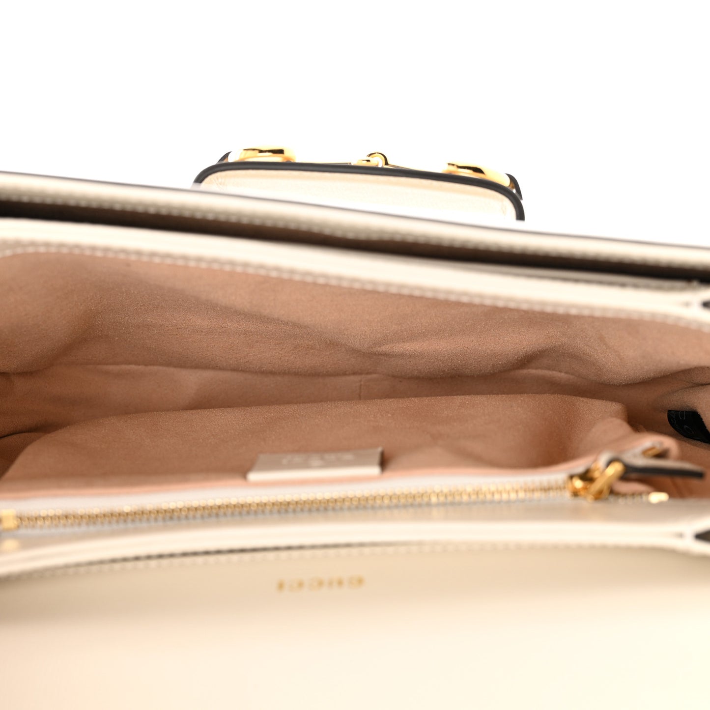 Azalea Calfskin Horsebit 1955 Shoulder Bag Mystic White