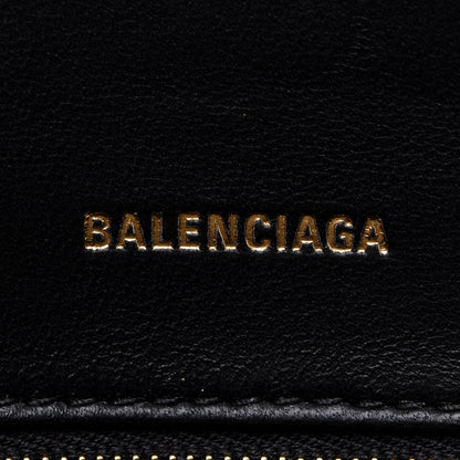 Balenciaga Shiny Box Calfskin Small Hourglass Top Handle Bag Black 6 of 10