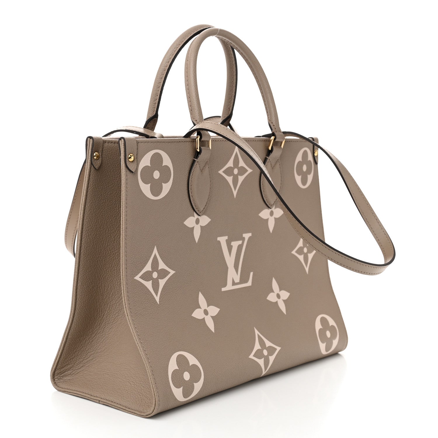 Louis Vuitton Empreinte Monogram Giant Onthego MM Tourterelle Creme 3 of 9