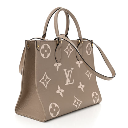 Louis Vuitton Empreinte Monogram Giant Onthego MM Tourterelle Creme 3 of 9