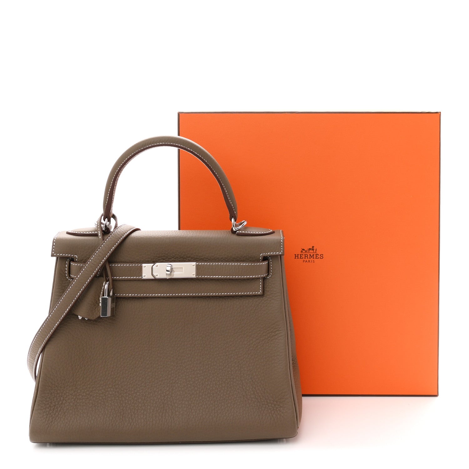 Hermes Togo Kelly Retourne 28 Etoupe 11 of 11