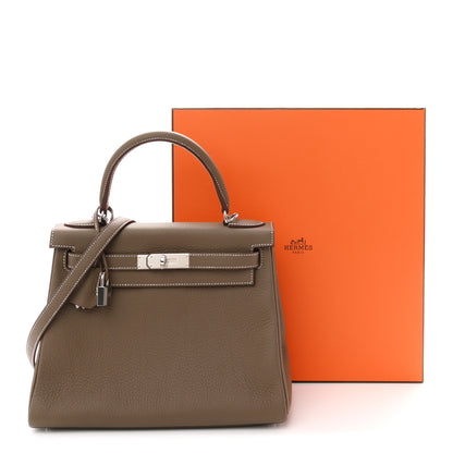 Hermes Togo Kelly Retourne 28 Etoupe 11 of 11