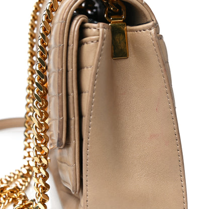 Saint Laurent Lambskin Matelasse Chevron Monogram Small Sulpice Bag Sable Beige 24 of 24