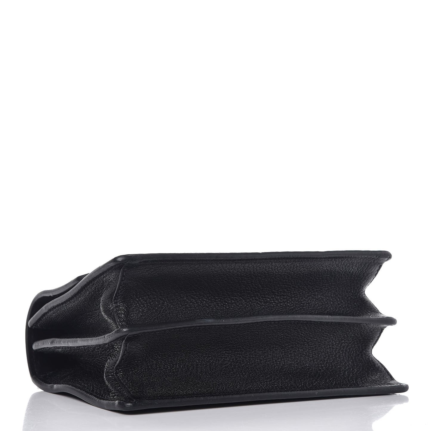 Goatskin Madras Miu Logo Shoulder Bag Black