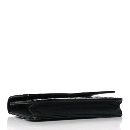 Chanel Patent Quilted Wallet On Chain WOC Black 3 of 9