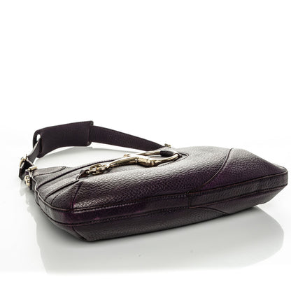 Gucci Grained Calfskin Hasler Hobo Purple 4 of 7