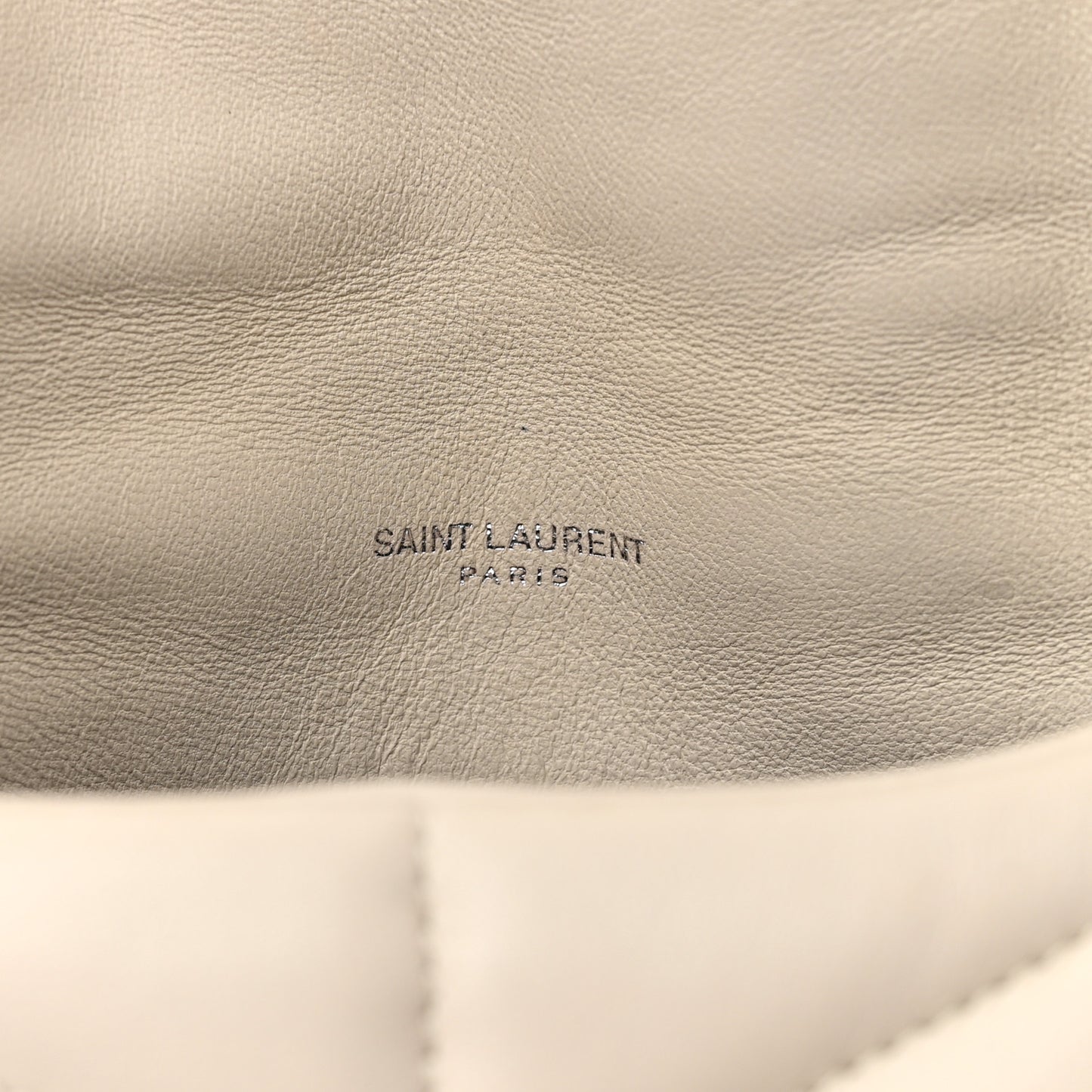 Lambskin Quilted Toy Loulou Puffer Monogram Chain Satchel Blanc Vintage