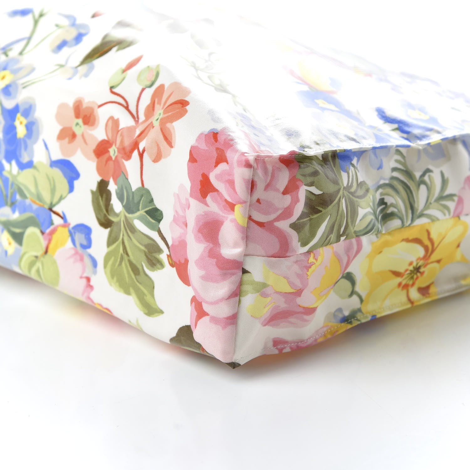Gucci Patent Canvas Frame Logo Floral Print Vertical Tote Multicolor 7 of 10