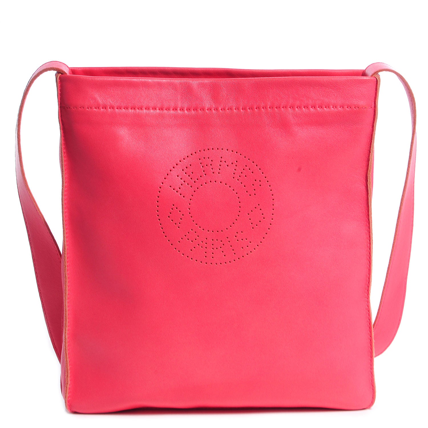 Hermes Milo Lambskin Clou De Selle Pouch Rose Tyrien 1 of 12