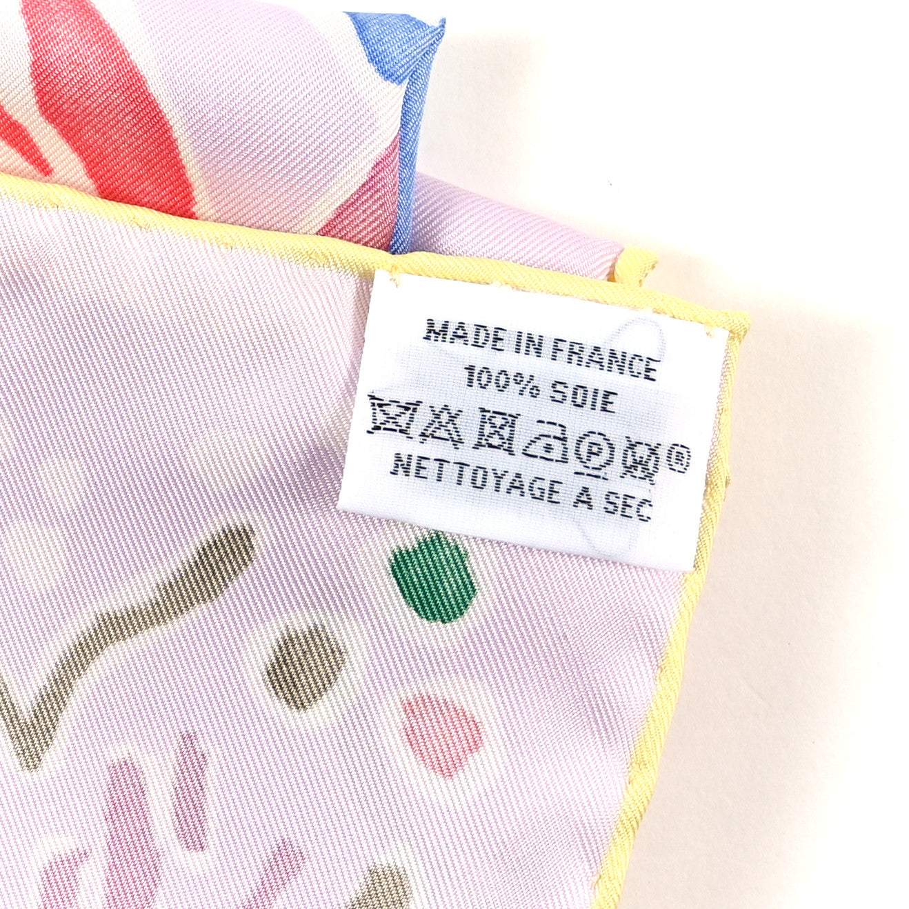 Hermes Silk Isola Di Primavera Scarf 90 Rose Pale Bleu Jaune 3 of 6