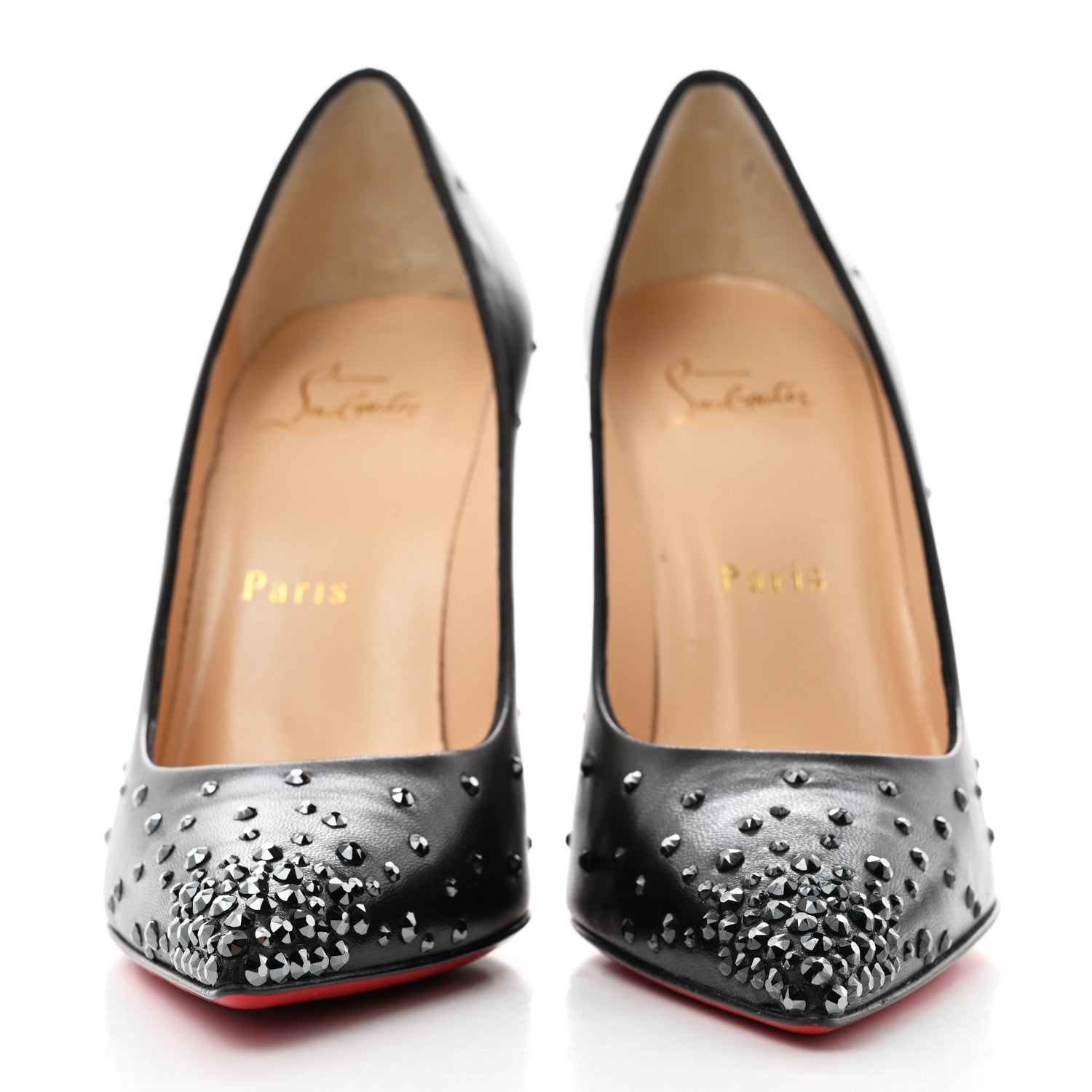 Christian Louboutin Kid Degrastrasss 100 Pumps 37 Hematite Black 2 of 10
