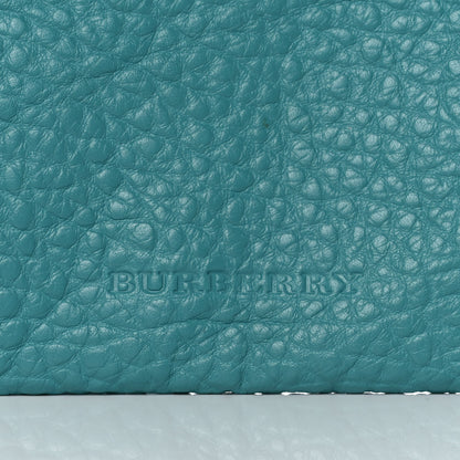 Burberry Signature Grain Calfskin Check Embossed Small Canterbury Tote Aqua Green 8 of 16