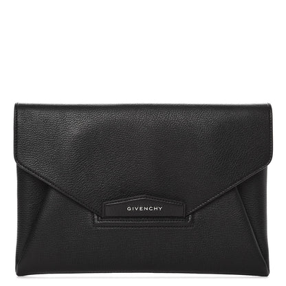 Givenchy Sugar Goatskin Medium Antigona Envelope Clutch Black 1 of 7