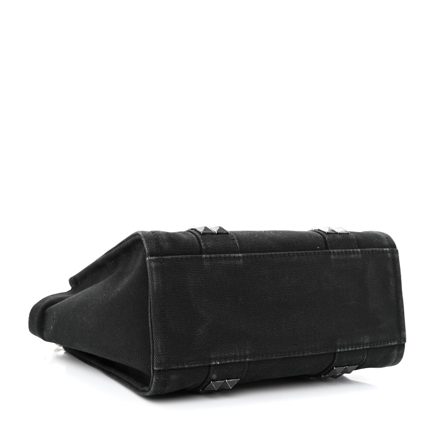 Cotton Canvas Mini The Stud Tote Bag Black