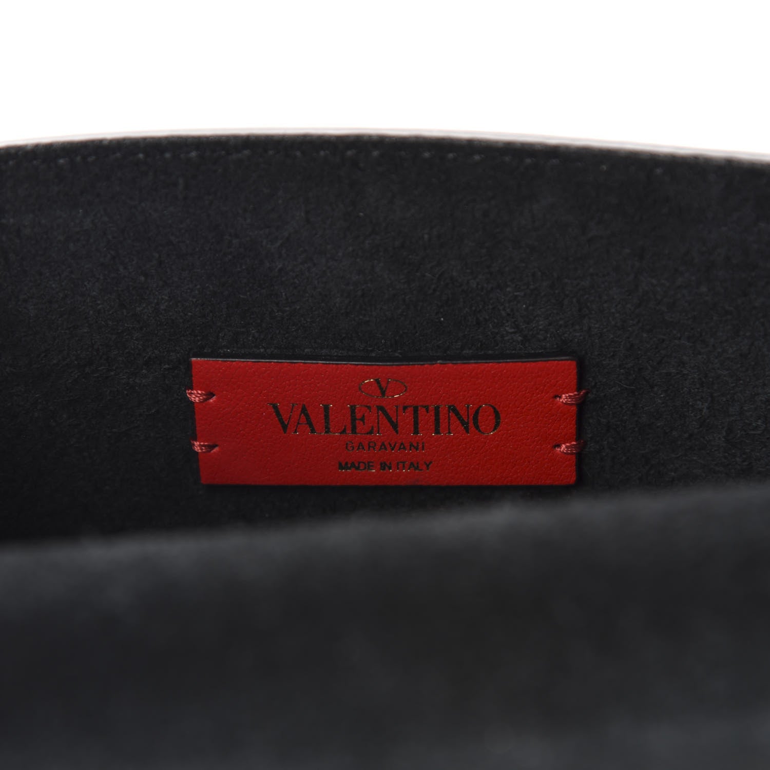 Valentino Garavani Pebbled Calfskin Rockstud Flap Wallet On Chain Black 8 of 10