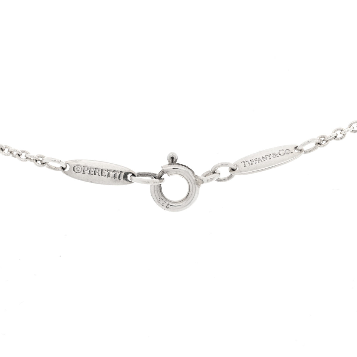 Tiffany Sterling Silver Pearl Elsa Peretti Mesh Pendant Necklace 4 of 5