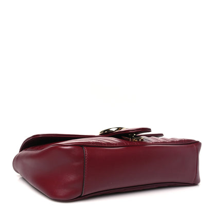 Gucci Calfskin Matelasse Medium GG Marmont Shoulder Bag Ancora Red 4 of 10