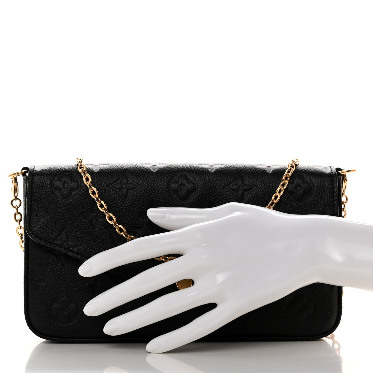Empreinte Pochette Felicie Chain Wallet Black