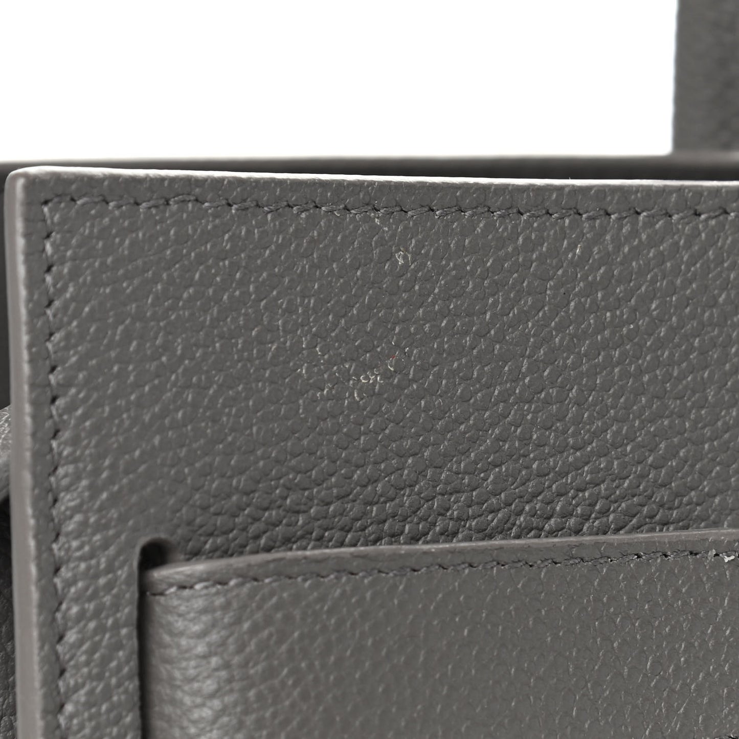 Grained Calfskin Small Sac De Jour Fog