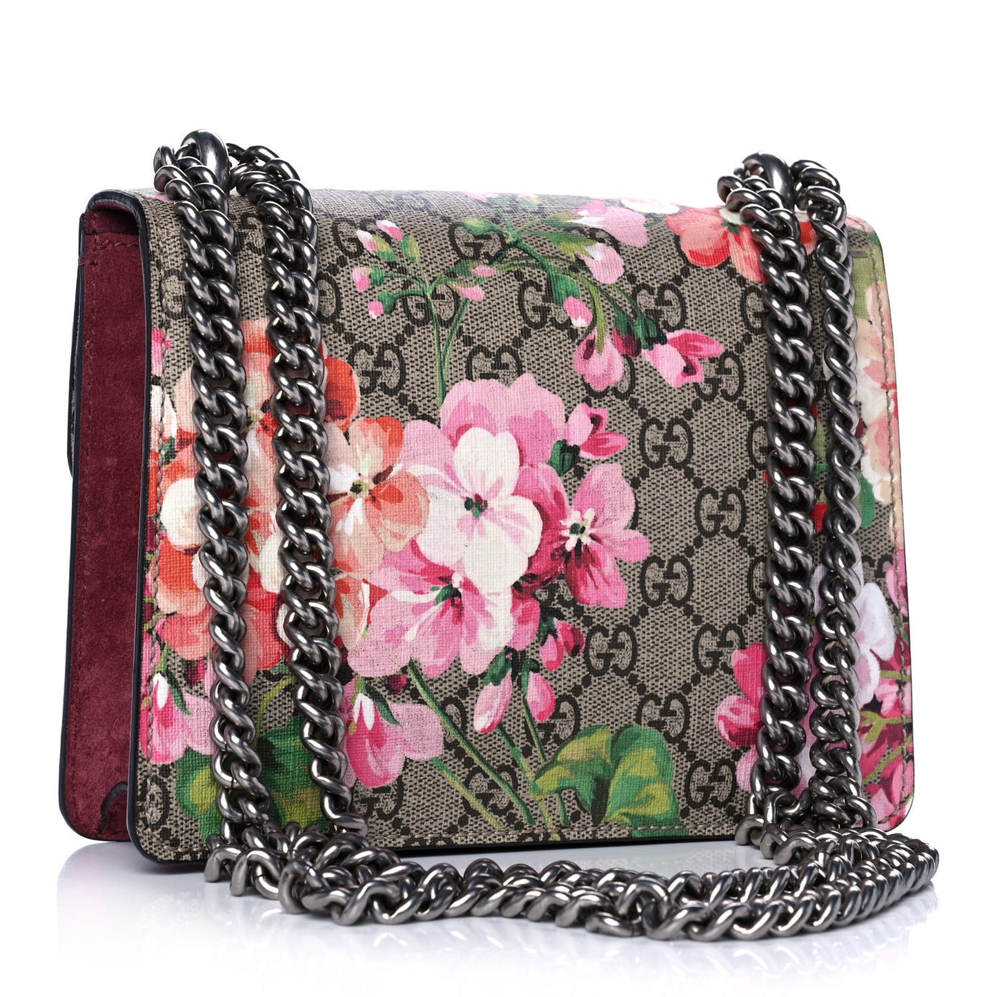 GG Supreme Monogram Blooms Mini Dionysus Shoulder Bag Beige Multicolor Dry Rose