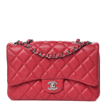 Chanel Lambskin Quilted Medium 3 Flap Dark Pink 1 of 10
