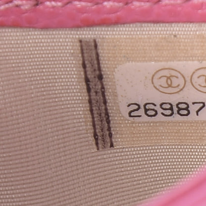 Chanel Caviar Quilted Card Holder Pink 8 of 9