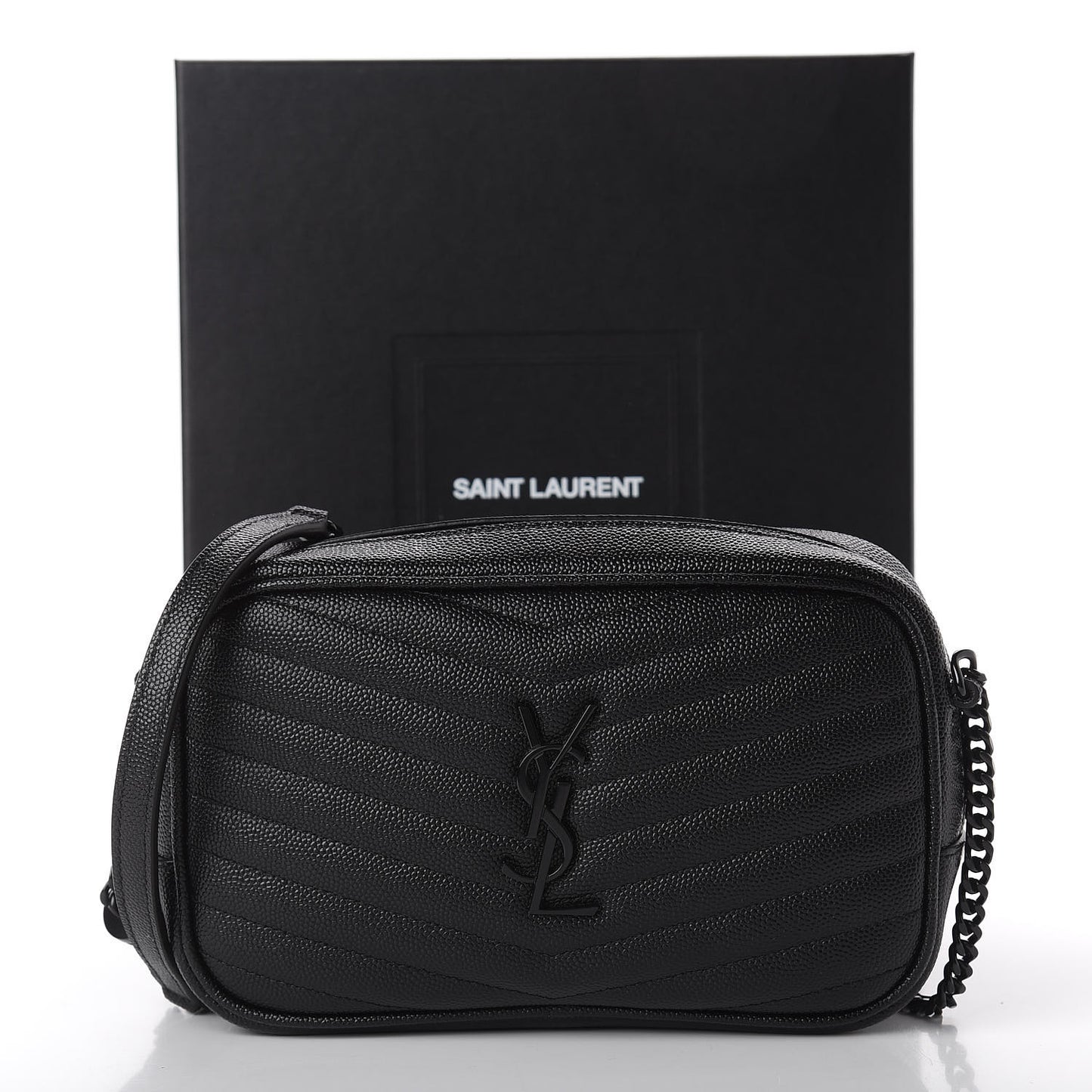 Grain De Poudre Matelasse Monogram Mini Lou Camera Bag Black